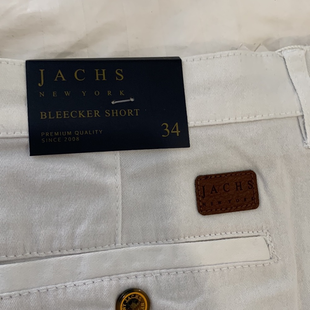 NWT Jach's New York Bleeker Stretch Twill White Short‎ Size 34 - Picture 2 of 14